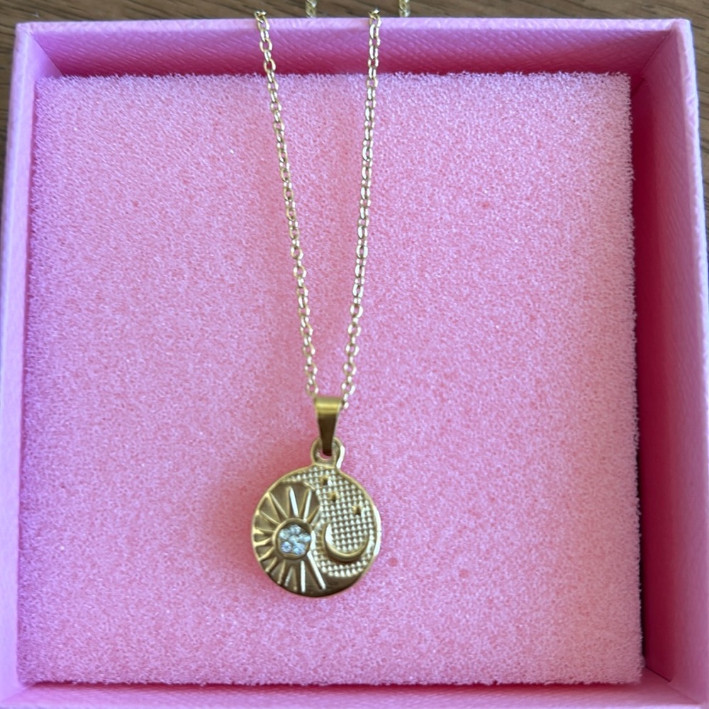 Necklace sun and moon